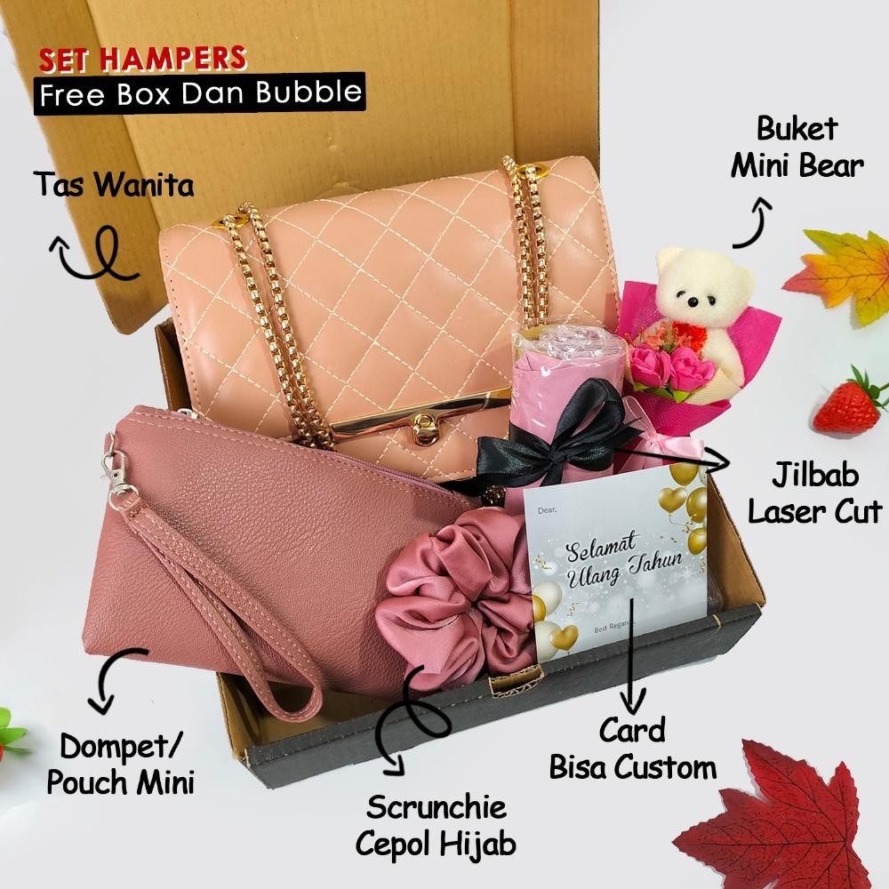 

Berkualitas tinggi, harga yang membuat senang hati." Set hampers tas wanita warna salem kado ulang tahun cewek gift set graduation shoulder bag dan dompet Kado ulang tahun hadiah ultah ||