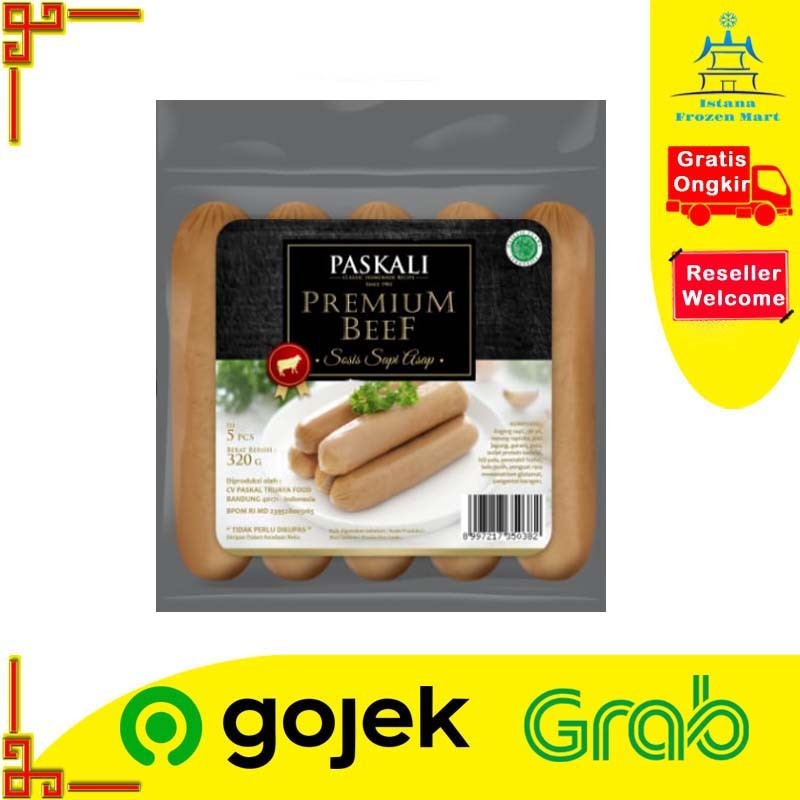 

Sosis Sapi Asap PASKALI Premium Smoked Beef 500 GR