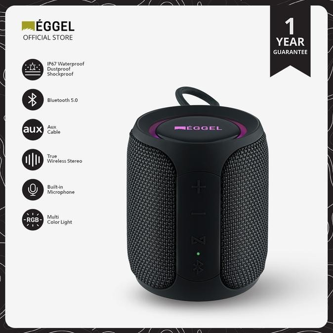 Eggel Terra 3 Mini 360 Waterproof Portable Bluetooth Speaker
