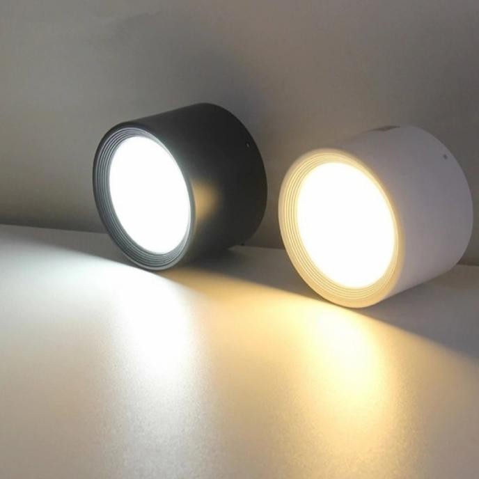 Lampu led downlight outbow lampu plafon 12W / 24W hitam / putih