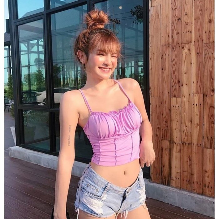 Stacy Top Baju Atasan Wanita Crop Top Sexy Korean Top