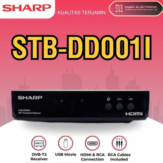 Set Top Box Sharp STB-DD0011 Hitam untuk Penerima Siaran Digital