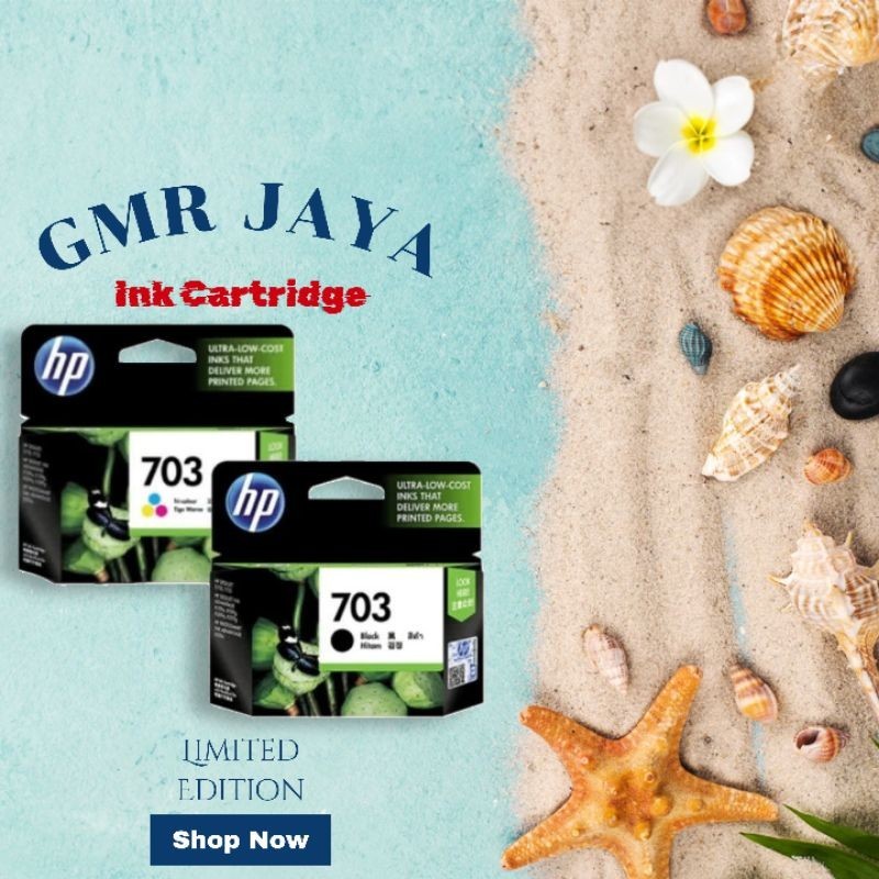 TINTA KARTRID HP 703 Black & Colour ORIGINAL Ink Advantege Printer K109, K209a, D730, F735, K510a