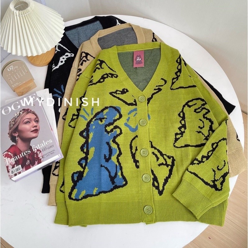 [COLD COLLECTIONS] Cardigan Dino Oversize - Cardigan Unisex