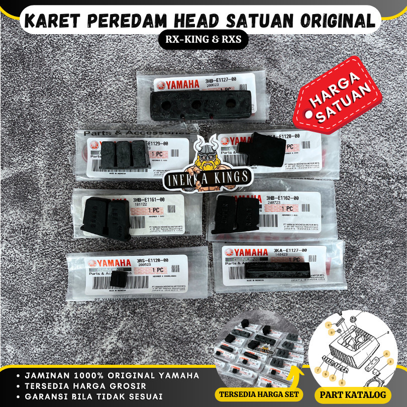 Karet Peredam Blok Head Seher Absorber Rx King Original YGP Satuan 3HB-E1161-00 3HB-E1162-00 3HB-E11