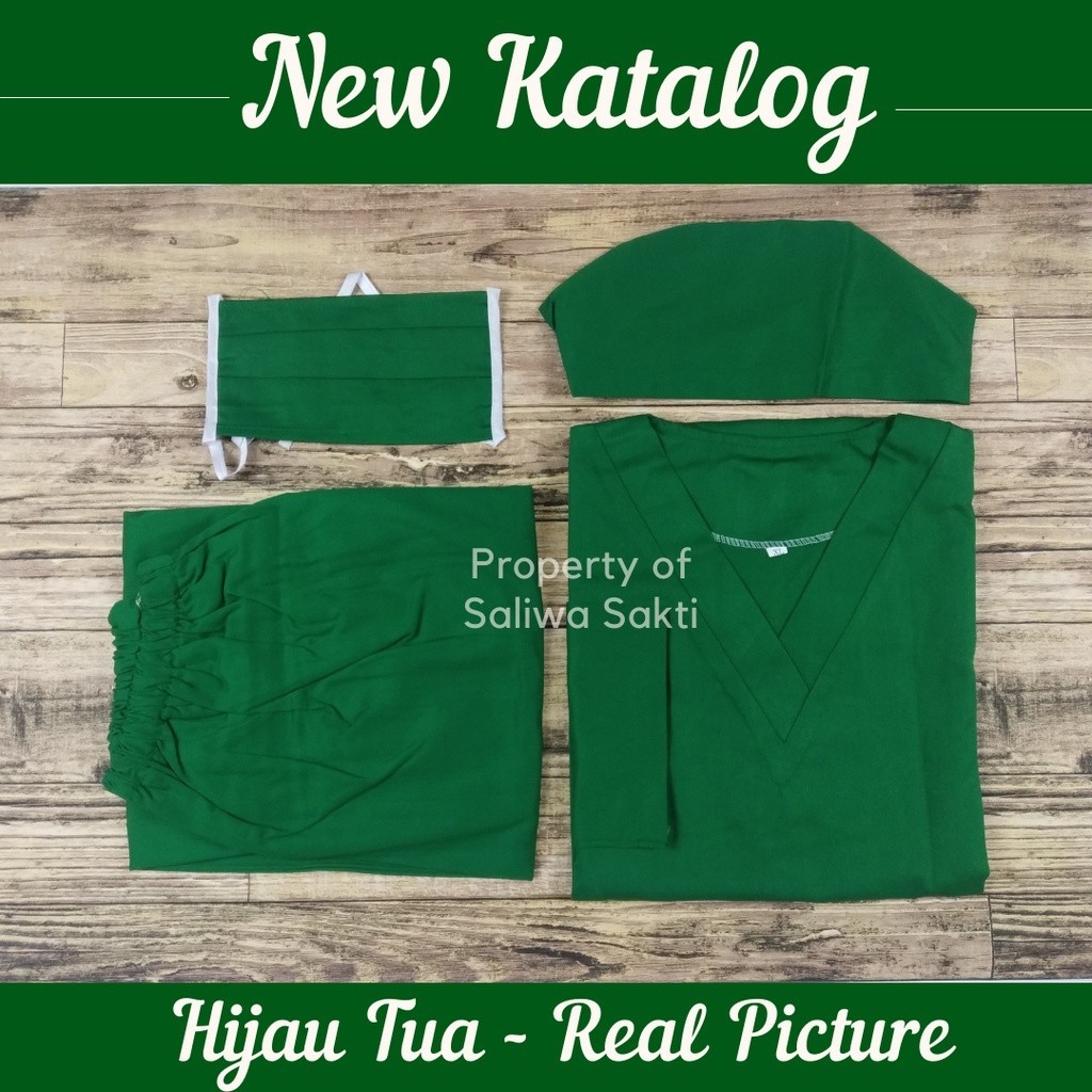 [FRESH STYLE] GET IT NOW Baju Ok Medis Warna Hijau Army Hijau Tua Hijau Lemon Baju Bedah Scrub
