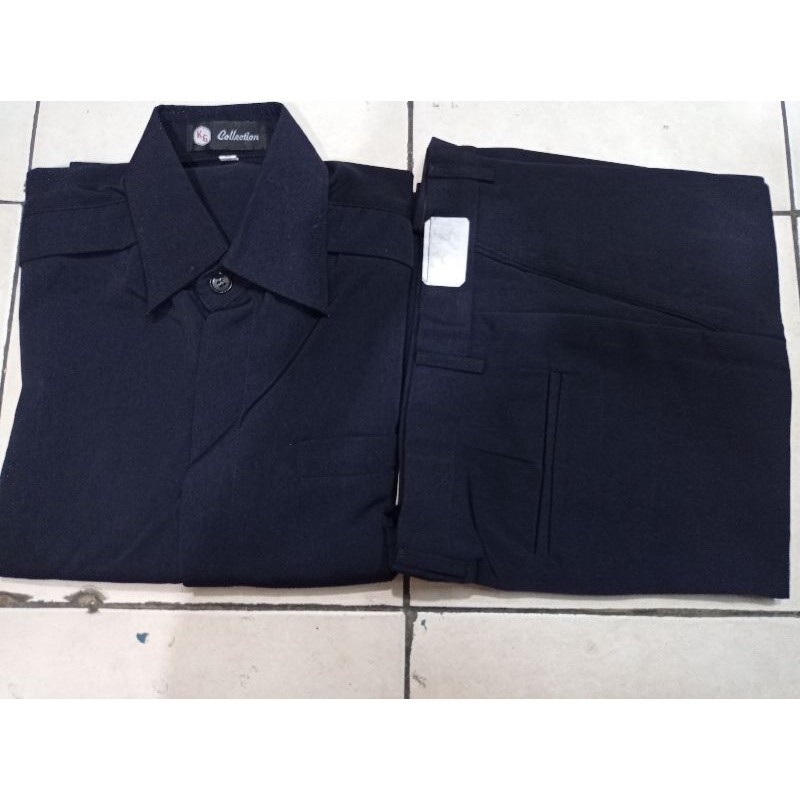 [FRESH STYLE] GET IT NOW!! baju safari paspampres bahan (semiwoll) warna navy hitam abu-abu dan