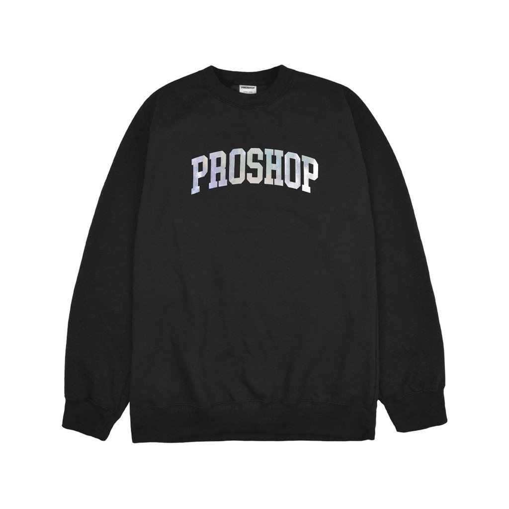 [HEAT IT UP] THE NEWEST!! Proshop Foil Crewneck Sweater Pria Jaket Distro Hitam