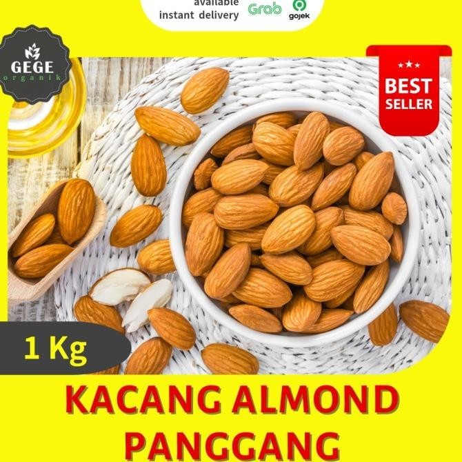 

Terbaik Kacang Almond Panggang Oven Roasted Kupas Tanpa Kulit Original Pengiriman Cepat