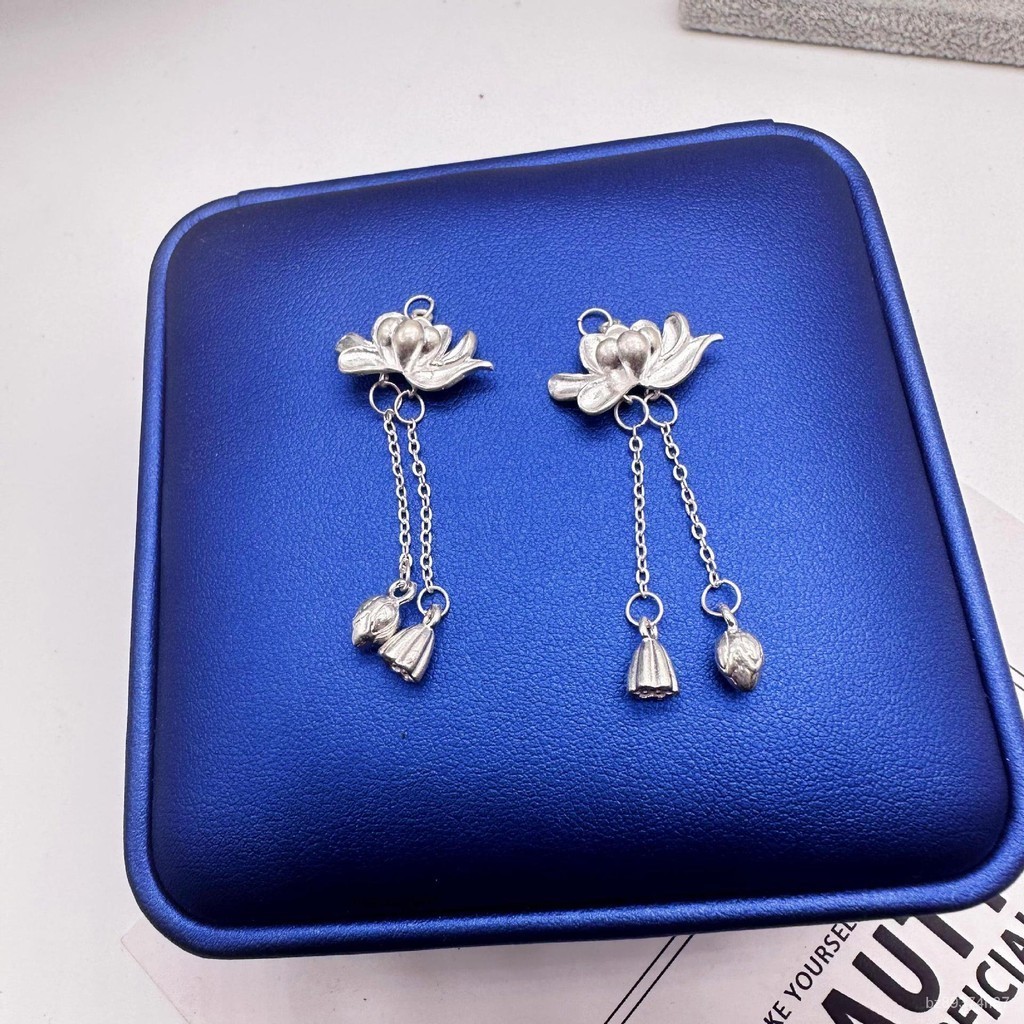 Desain Asli Liontin Perak Murni Akar Lotus Daun Teratai Lotus Perak Murni3DKalung Liontin Pacar