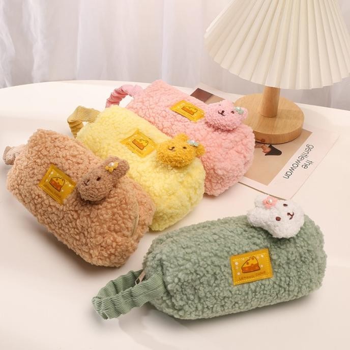 

Miliki Mismi Bingo Pencil Case Kotak Pensil Sekolah Stylish Cute Plush - PC2B - Merah Muda