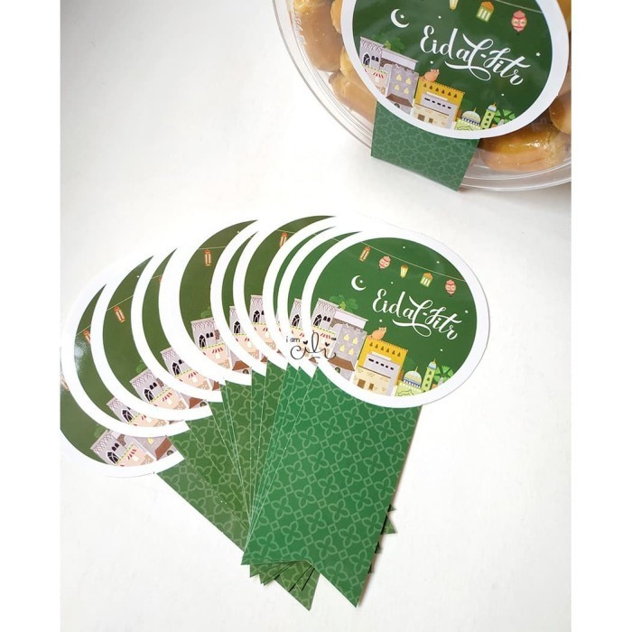 

:=:=:=:=] (SIF030) stiker lebaran lucu untuk toples 250gr/350 (uk 7x14cm)