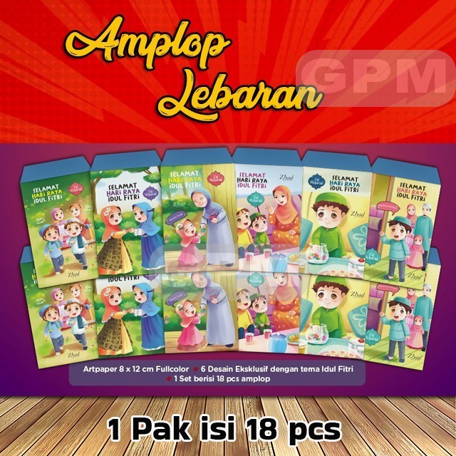 

Amplop Lebaran Angpau Untuk Anak-Anak 8X12Cm Full Gambar Full Color