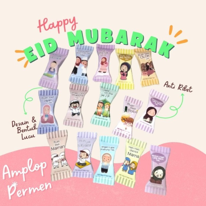 

Paket Amplop Lebaran Bentuk Permen Anti Ribet Isi 30Pcs