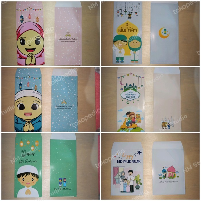 

Amplop Unik Lebaran Kekinian Face Panjang Mix Motif