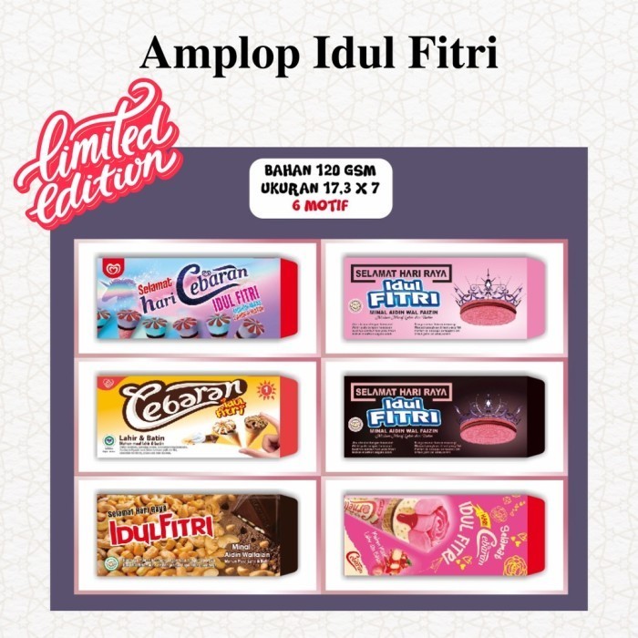 

Amplop Panjang Thr Lebaran Motif Snack