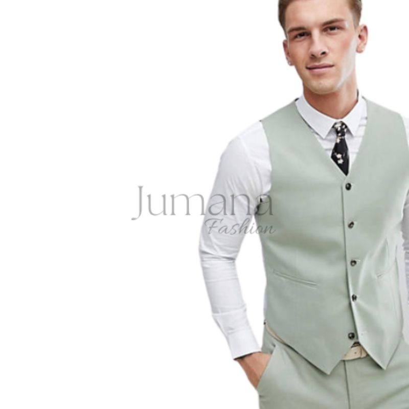 [MADE BY QUALITY] SETELAN JAS PRIA HIJAU SAGE ROMPI PRIA HIJAU SAGE CELANA FORMAL HIJAU SAGE