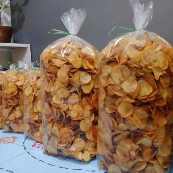 

Keripik Kentang Rasa Bawang Pedas Asli Garut Curah Kiloan 1Kg JS