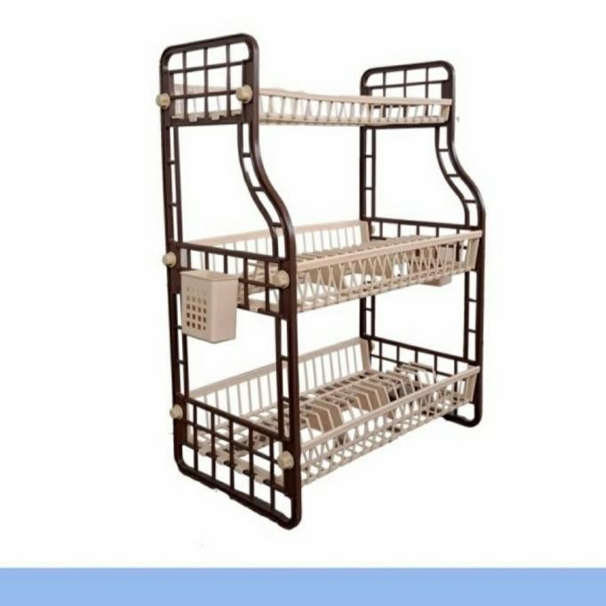 RAK PIRING PLASTIK 3 SUSUN LUCKY STAR / RAK PIRING MURAH TEBAL GMM