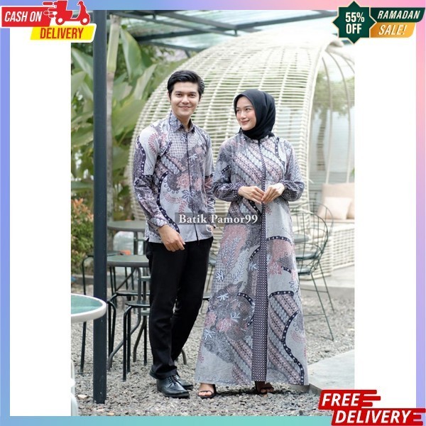 Baju Suami Istri Cp Keluarga Gamis Ayah Ibu Set Coupkle Seragam Kapel Muslim Setelan Gamis Keluarga 
