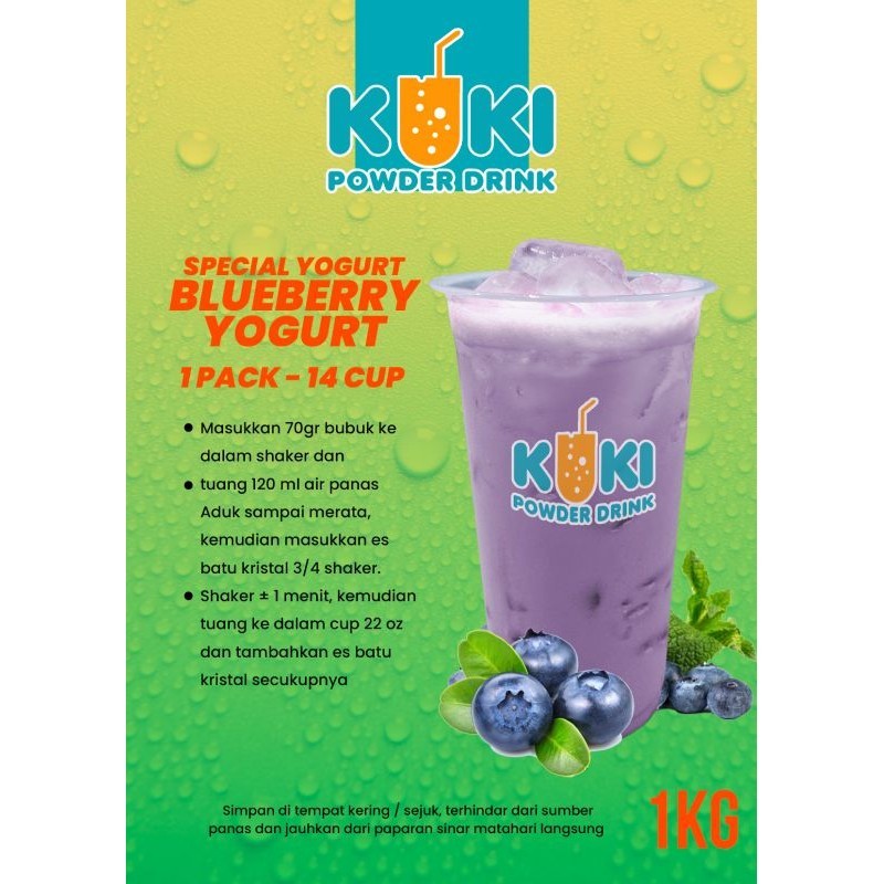 

BLUEBERRY YOGURT 1KG / BUBUK MINUMAN PREMIUM