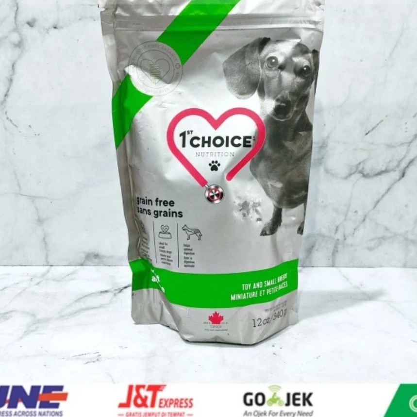 makanan anjing 1st choice dog food grain free 340gr