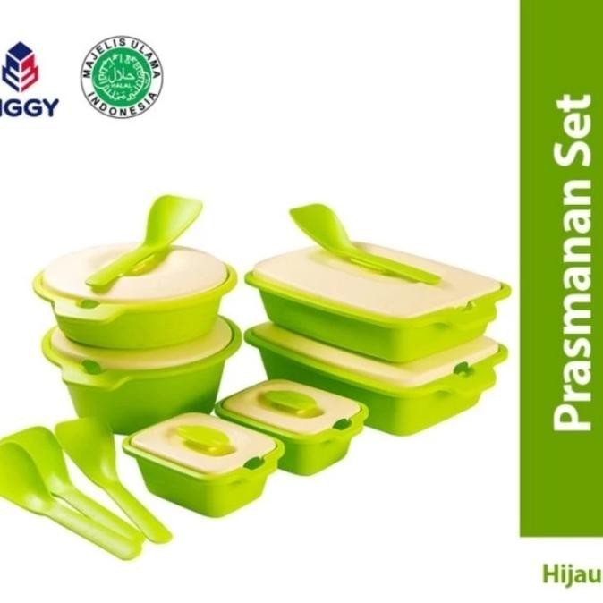 Prasmanan Set - Kotak#tupperware set sayur lauk Aquamarine Biggy set