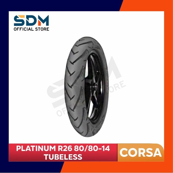 Ban Donat Motor Corsa Platinum R26 80/80 Ring 14/Ring 17 90/80 Ring 17/Ring 14 Tubeless