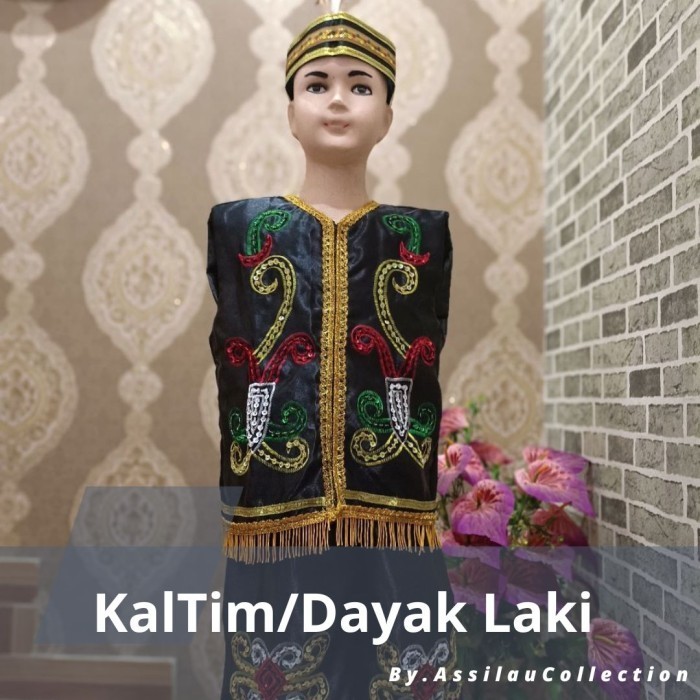 New Baju Adat Dayak Anak satuan (Laki/Cewek)