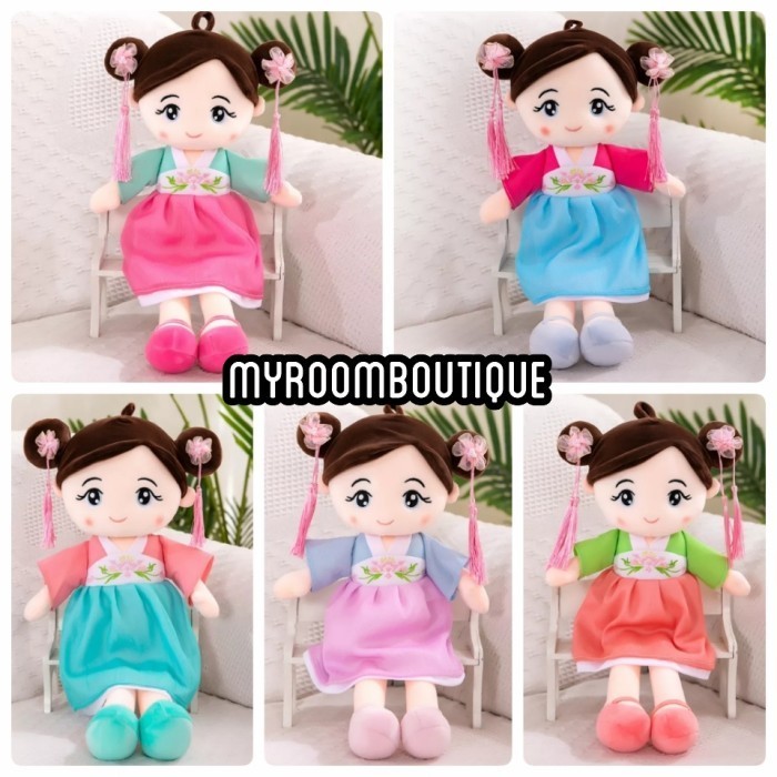 New Doll Import Boneka Anak Karakter Little Girl Hanbok Korea