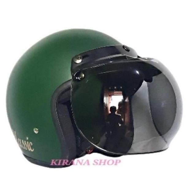 Helm Bogo Dewasa | Helm Bogo Classic Warna Hijau Army Doff Bodybassshop