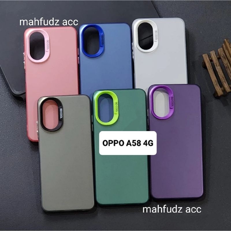 SOFTCASE OPPO A58 4G CASE HYBRID IMD COLOR PLATE HOLOGRAM HARDCASE