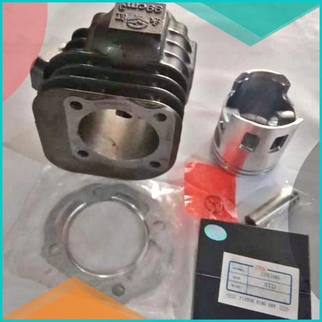 Blok Block Silinder dan Piston Seher Seker Sanex HUSSAR FAMILY 100 cc