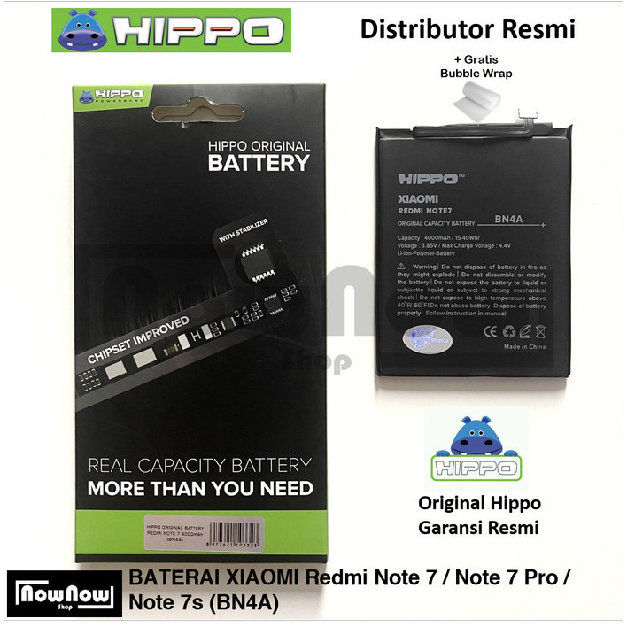 NEW SERIES BATERAI HIPPO XIAOMI REDMI NOTE 7 / NOTE 7 PRO / NOTE 7S BN4A BN 4A QUALITY ORIGINAL