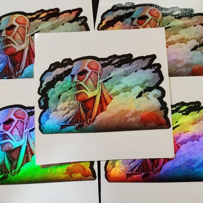 

STICKER STIKER HOLOGRAM ANIME -AOT COLLOSAL TITAN - STIKER ANIME SKIA OFFICIAL
