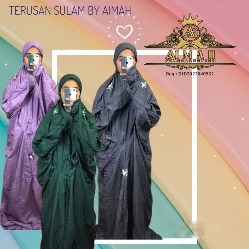 Promo Mega Sale 2.2 // (BISA COD)Mukena terusan parasut mukena parasit mukena traveling jumbo adem