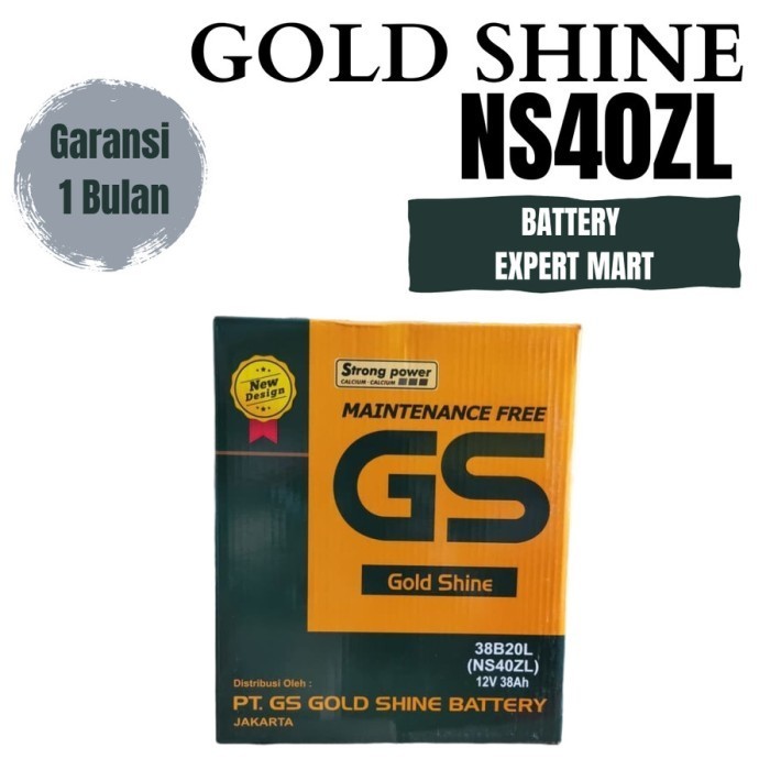 Aki GS GOLDSHINE Mobil Datsun Go NS40ZL Aki Kering 38Ah