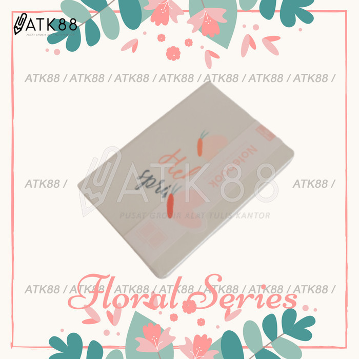 

Murah Notebook Hardcover Journal Pattern Spiral Line Mikirei Motif Floral Gilaa!!!