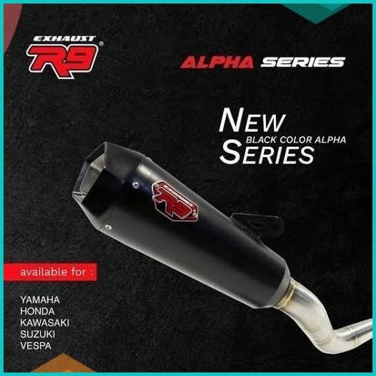 Knalpot R9 Exhaust Alpha Series Yamaha Nmax 155 Old - Black 16novz3 to
