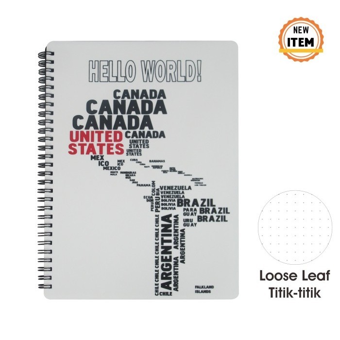 

Hemat Notebook Spiral A5/B5 Eagle Buku Tulis Motif Hello World Isi 80 Lembar Berkualitas