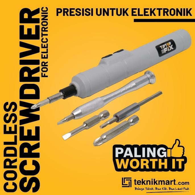 Tip Top E-FIX 4.2 Volt Cordless Screwdriver / Obeng Baterai