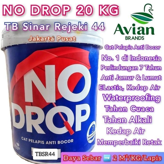 12 Warna Baru No Drop Pail 20 Kg Cat Pelapis Anti Bocor Avian Brands Gratis Ongkir