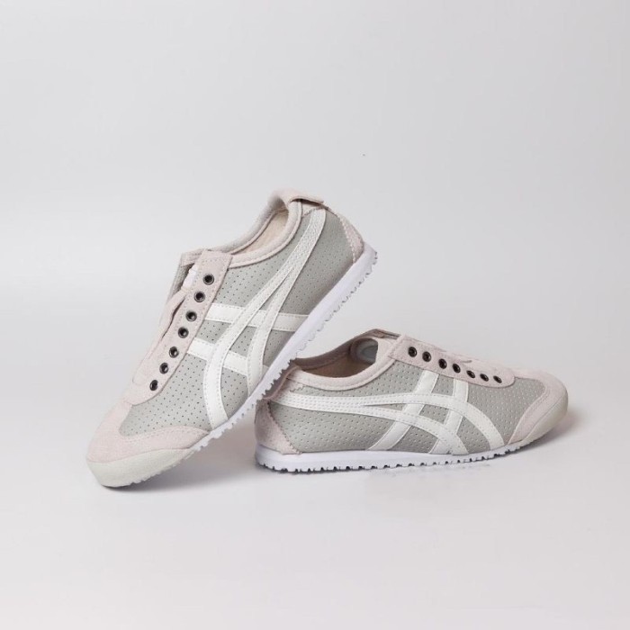 Onitsuka Tiger Leather White Sepatu Slip On Wanita