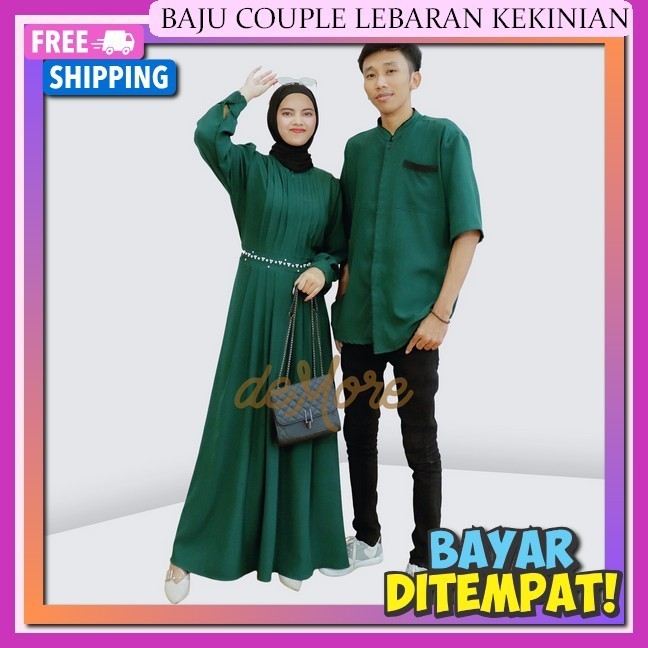 Dress Lebaran Couple Pasangan Naju Gamus Kopelan Keluarga Gsmis Cuple Cewe Cowo Mwah Elejant Gamis C
