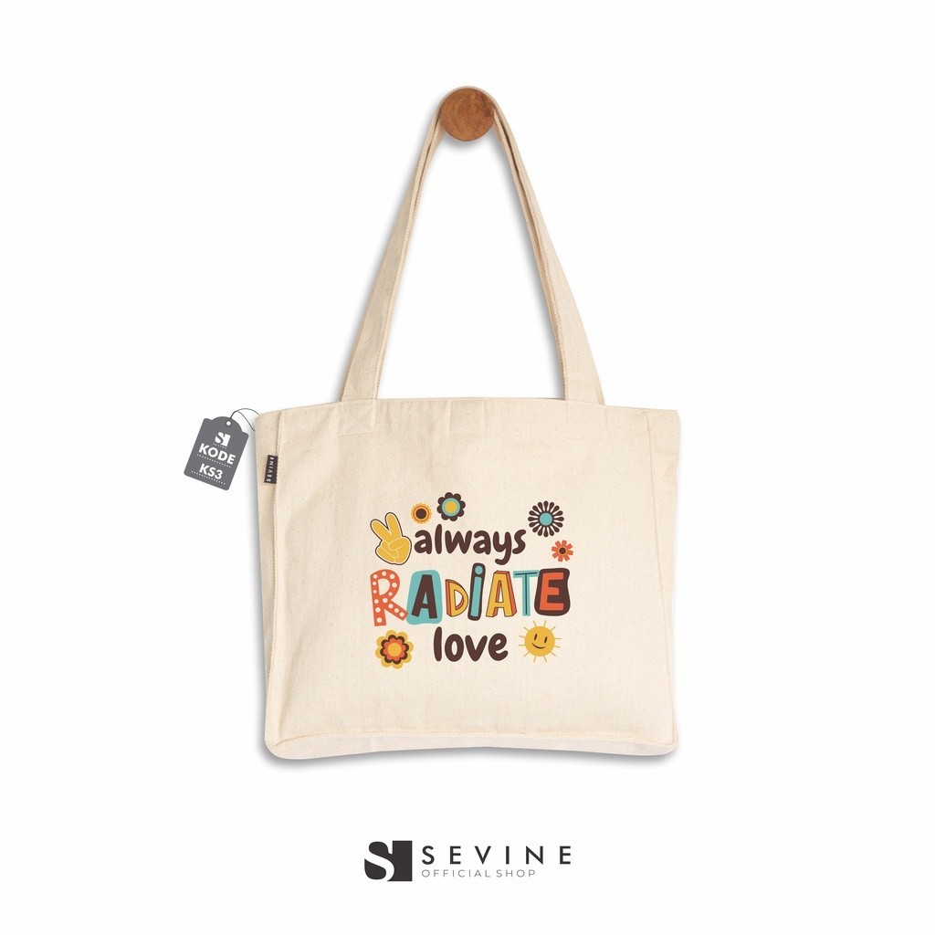 [BEST DEAL] Sevine Totebag Kanvas Daisy Tas Wanita Tote Bag Kantong Laptop Kuliah Sekolah Kerja Y2K