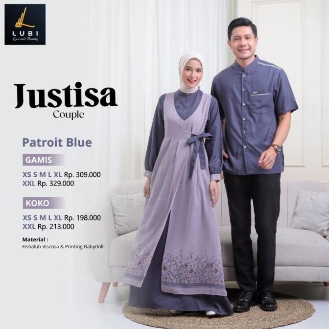 New Couple Lubi Justisa Patroit Blue Stok Terbatas