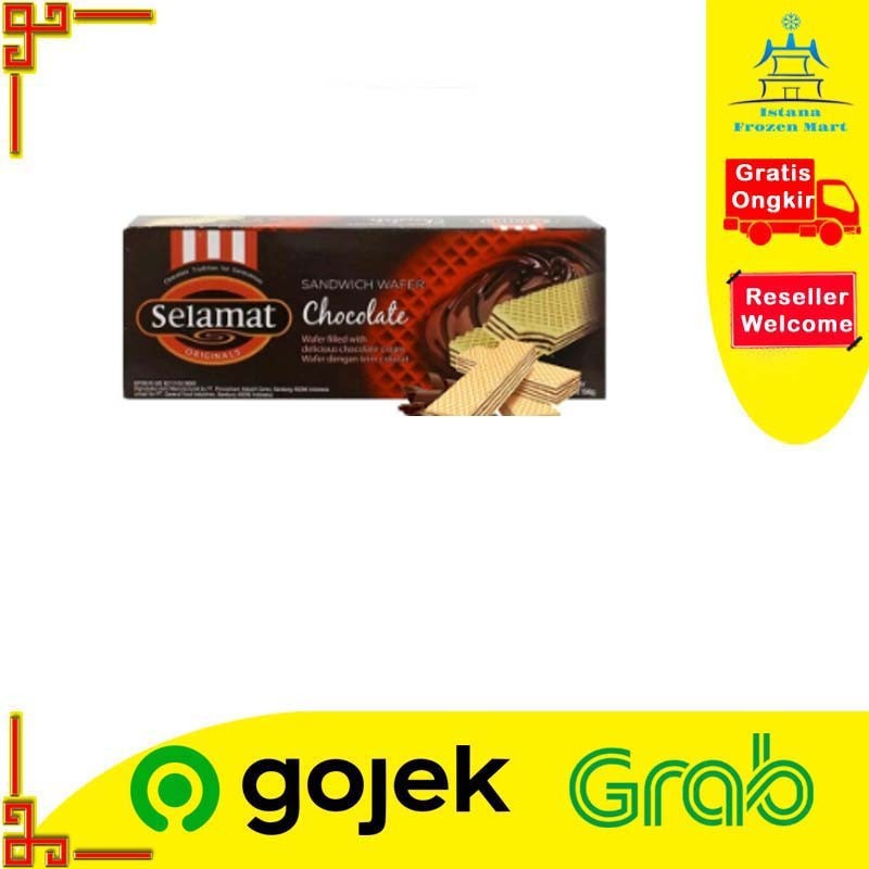 

Chocolate Sandwich Wafer SELAMAT Biskuit Cokelat 198 GR