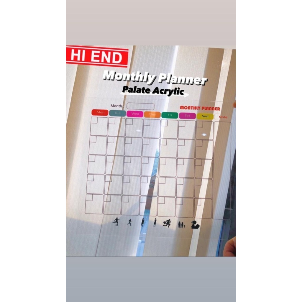 

Mudah Acrylic/Akrilik Monthly Planner/Weekly Planner/Daily Planner Hemat