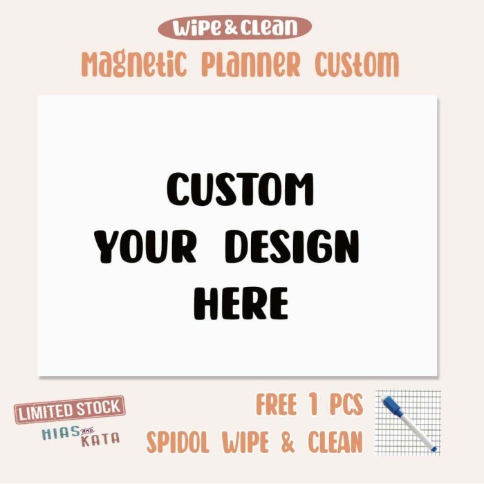 

Unik Magnetic Planner Custom Varian Size Terbatas