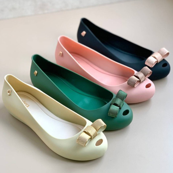[BEST DEAL] SEPATU Melissa Ultragirl Bow Chrome BALET WANITA IMPORT MEL01 FLAT SHOES JELLY